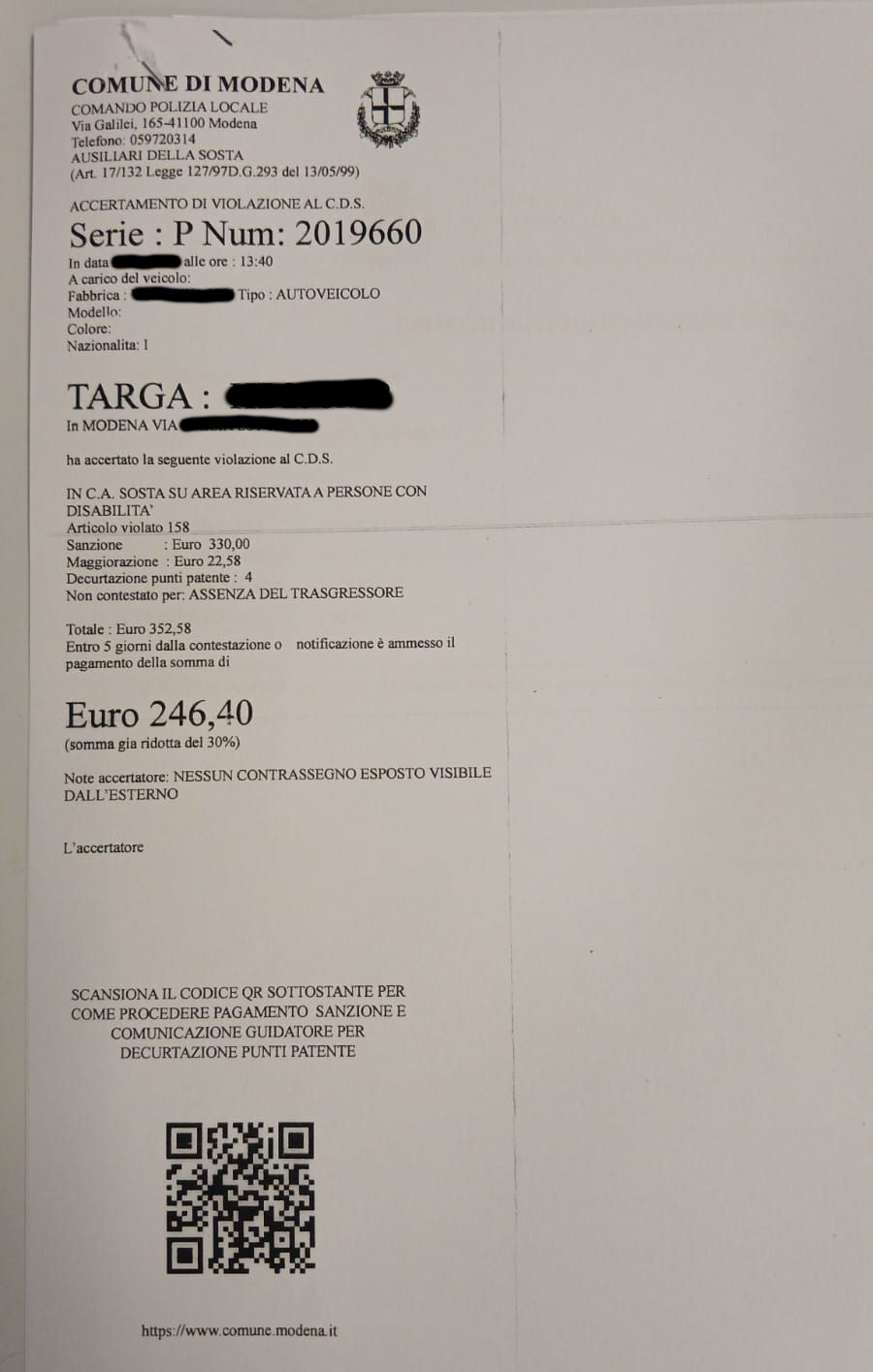 Il documento falso