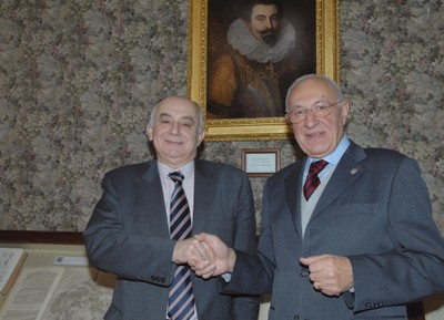 il sindaco Giorgio Pighi e il presidente dell'Accademia Ferdinando Taddei