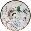 Carlo Casaltoli, Piatto ornamentale con ritratto di Margherita di Savoia.JPG