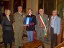 bonissima 20013 da sinistra la presidente Caterina Liotti, il generale Giuseppenicola Tota, l'allieva ufficiale Laura Cretì, il sindaco Giorgio Pighi, l'assessore Marcella Nordi.JPG