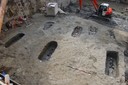 La necropoli in corso di scavo
