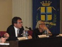 Il sindaco Muzzarelli e il direttore generale regionale Attività produttive Diazzi all'incontro