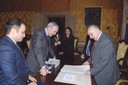 Il sindaco Giorgio Pighi e l'ambasciatore dell'Azerbaigian in Italia Vaqif Sadiqov