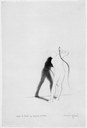 Claudio Parmiggiani (1943), Uomo che frusta la propria ombra, 1983, matita su carta, Galleria civica di Modena