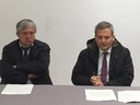 conferenza stampa cimiteri Mario Rodella e assessore Tommaso Rotella