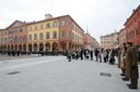 Alzabandiera in piazza Roma