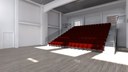 Ex Enel, rendering del progetto di realizzazione della sala teatrale da 150 posti