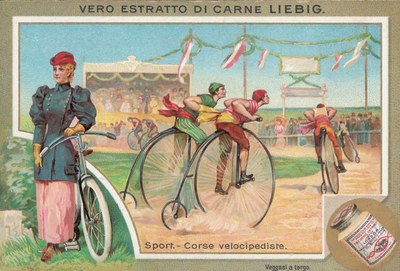 Sport. Corse velocipediste in Sport, Liebig, Londra, 1896.jpg