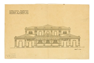 Frigorifero Comunale,  Prospetto principale del progetto originale, 1906.jpg