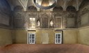Un'immagine dell'attuale Sala delle Monache con il rendering delle nuove pavimentazioni e illuminazione previste nell'intervento 2