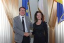 Il sindaco Gian Carlo Muzzarelli con l'assessora Irene Guadagnini