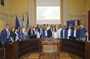 Modena - Matera, foto di gruppo con i rappresentanti dei Comune aderenti