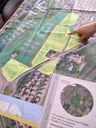 Lo schema di progetto dell'area a bosco urbano nel comparto a Vaciglio