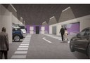 Immagine di progetto del parcheggio nell'ex Odeon