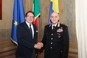 Il sindaco Muzzarelli e il generale Bernardini, com. interregionale dell'Arma