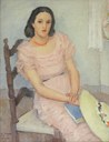 Oscar Sorgato, Ritratto di giovane donna in rosa, 1936, olio su tela. Milano, collezione Koelliker.jpg