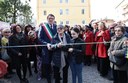 Il taglio del nastro a Villa Ombrosa con il sindaco e la presidente della Federazione Casa delle Donne Rosanna Galli