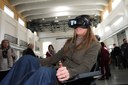Un momento di un'esperienza al simulatore di realtà virtuale