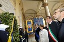 Deposizione di una corona alla lapide in ricordo di Mario Allegretti, medaglia d’oro al valor militare, nella sede dell'Università