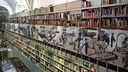 Collettivo FX, Il lungo viaggio di X, vernice da muro su carta per biblioteca Poletti.jpg