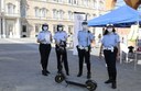 Gazebo informativo della Polizia locale in piazza Roma sull'utilizzo dei monopattini