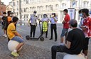 Gazebo informativo della Polizia locale in piazza Roma sull'utilizzo dei monopattini