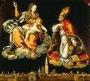 Madonna del Rosario con S. Geminiano - gonfalone di Lodovico Lana