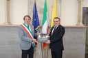 Il sindaco Gian Carlo Muzzarelli con l'ambasciatore di Bulgaria Todor Stoyanov