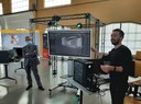 Da sinistra, Sebastiano Bisson e Luca Parodi illustrano la dotazione software del Digital Atelier