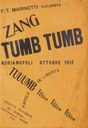 copertina di Zang Tumb Tumb del futurista Marinetti