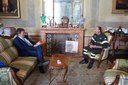 Il sindaco Gian Carlo Muzzarelli e il comandante dei vigili del fuoco Ermanno Andriotto