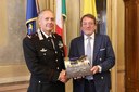 Il sindaco Gian Carlo Muzzarelli e il generale di brigata Massimo Zuccher, nuovo comandante della Legione Carabinieri Emilia-Romagna
