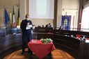 La lettura da parte del presidente del Consiglio comunale Fabio Poggi