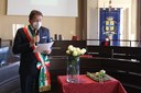 La lettura da parte del presidente del sindaco Gian Carlo Muzzarelli