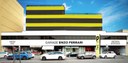 Garage Enzo Ferrari, il rendering della facciata riqualificata con il logo e il giallo Ferrari
