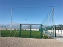 Un particolare del nuvo campo da calcio di Villanova
