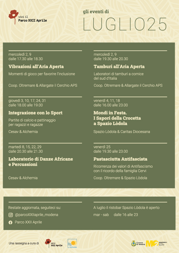 parco xxii aprile - luglio